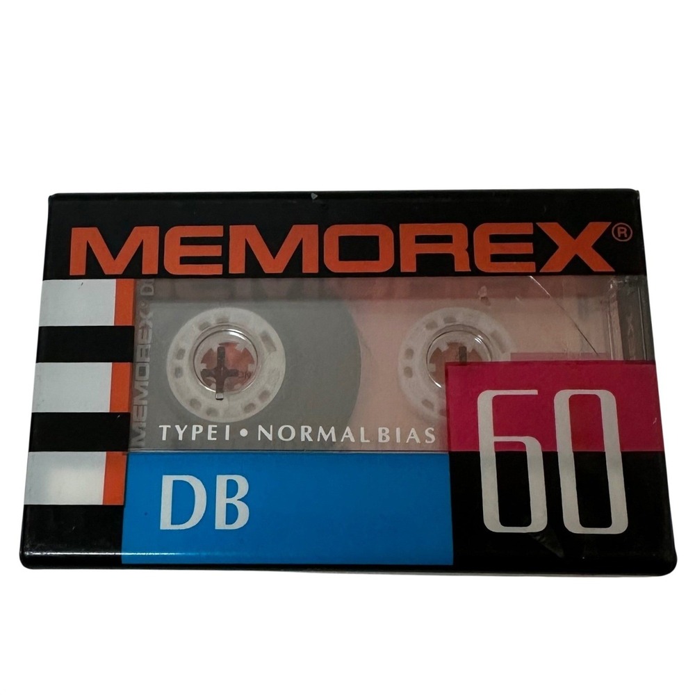 Memorex DB 60 Blank Audio Cassette Tape Type I Normal Bias 60 Minute New Sealed